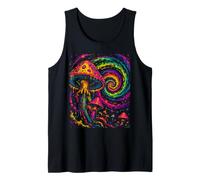 Retro Colorful Mushroom Fantasy Spiral Vintage Style Art Tank Top