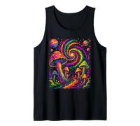 Retro Colorful Mushroom Galaxy Vintage Style Art Tank Top