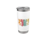 Retro Colorful Palm Tree Tropical Graphic Aloha from Hawaii Stainless Steel Insulated Tumbler