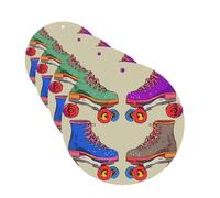 Retro Colorful Roller Skates Car Air Fresheners Cards 4 Pcs Hanging Fragrance Scented Cards Long-Lasting Car Aromatherapy Tablets for Wardrobe Bathroom Car Interior Mirror Pendant Gifts