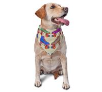 Retro Colorful Roller Skates Dog Bandana Pet Scarf Accessories for Small Medium Dogs Cats Photo Prop, Triangle Pet Bandanas Adjustable Puppy Bib Washable Dog Kerchief Puppy Neckerchief