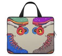 Retro Colorful Roller Skates Laptop Case Sleeve 13inch Business Travel Protective Computer Carrying Cover Briefcase Handbags for Laptop Or Tablet