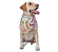 Retro Colorful Roller Skates Printed Dog Bandana, Triangle Pet Scarf Pet Bibs Kerchief Accessories for Small Medium Large Pets