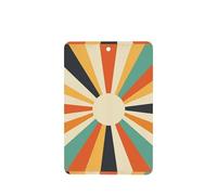 Retro Colorful Sun Ray Minimalist Aesthetic Car Air Fresheners 4 Pcs Hanging Scented Cards Fragrance Scented Cards For Car Aromatherapy Tablets