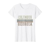 Retro Columbus Georgia Value Graphic T-Shirt, Women, White, L