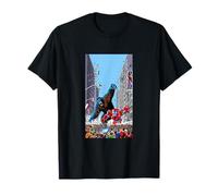 Retro Comic Book Monster Robot City Attack Design T-Shirt