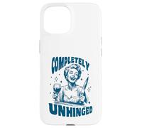 Retro Completely Unhinged Psycho Lady Wine Knife Dark Humor Case for iPhone 15