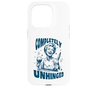 Retro Completely Unhinged Psycho Lady Wine Knife Dark Humor Case for iPhone 15 Pro