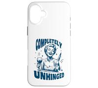 Retro Completely Unhinged Psycho Lady Wine Knife Dark Humor Case for iPhone 16 Plus