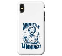 Retro Completely Unhinged Psycho Lady Wine Knife Dark Humor Case for iPhone X/XS
