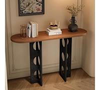 Retro Console Table, Farmhouse Entryway Table with Open Storage, Contemporary Accent Table for Hallway, Living Room, Kitchen, Foyer, Rustic Design