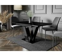 Retro Container Store Extendable Dining Table 4-6 Seater MASIV Black Gloss