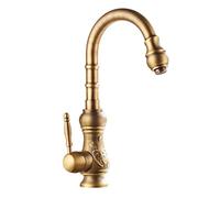 Retro Continental Hot & Cold Rotating Faucet for Kitchen Cabinets - Antique American Design for Countertops & Raised Basins Stylish & Functional Kitchen Upgrade