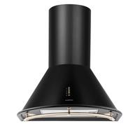 Retro Cooker Hood Exhaust Kitchen Chimney 500 m³/h max 3 speeds 60 cm Matt Black [EEK: C]