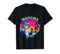 Retro Cool Anime Matcha Lover Green Tea Latte Delicious T-Shirt