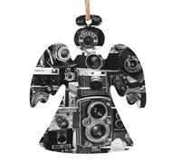 Retro Cool Camera Collection Christmas Wooden Ornaments Christmas Tree Hanging Decoration Xmas Home Party Festive Decor