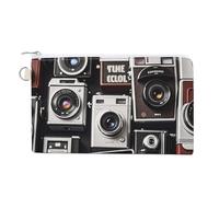 Retro Cool Camera Collection Coin Purse Coin Pouch with Zipper for Men Women Portable Change Wallet Canvas Coin Bag