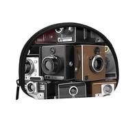 Retro Cool Camera Collection Coin Purse Personalized Coin Bag for Women Men Change Purse Small Wallets with Zipper Mini Shell Coin Pouch Outdoor Shopping Change Storage Bag Handbags Gifts