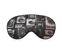 Retro Cool Camera Collection Eye Mask Sleep Mask for Side Sleeper Women Men Pressure-Free & Light Block-Out Blindfold Soft Comfortable Eye Covers Breathable Blindfold Adjustable