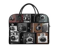 Retro Cool Camera Collection Laptop Tote Bag Casual Travel Handbag Multi Pocket Shoulder Bags for Work Travel