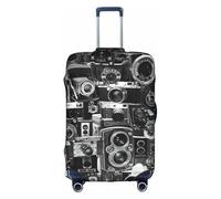 Retro Cool Camera Collection Luggage Cover Suitcase Trolley Case Protector Elastic Washable Anti Scratch Fit 18-32 Inch