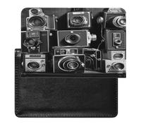 Retro Cool Camera Collection Passport Holder Passport Wallet Document Organizer Protector PU Leather Card Slot Travel Accessories