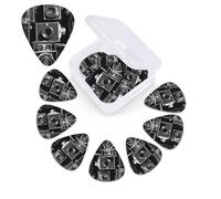 Retro Cool Camera Collection Print Guitar Picks 12 Pack Guitar Plectrums with Storage Box Bass Picks For Acoustic Guitar Bass Electric Ukulele Includes 0.46mm, 0.71mm, 0.96mm