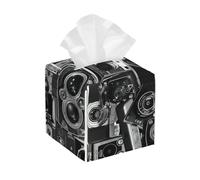 Retro Cool Camera Collection Print Tissue Box Cover, Leather Tissue Holder Decorative Tissue Box Holder For Kitchen, Bathroom