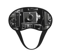 Retro Cool Camera Collection Sleep Mask for Side Sleeper, Light Blocking Night Masks for Sleeping Eye Mask for Women Men Eye Cover Soft Comfortable Eye Shade for Travel, Nap