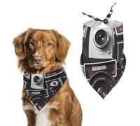 Retro Cool Camera CollectionPet Scarf Dog Bandana for Small Medium Large Exquisite Unique Cat Dogs Kerchief Premium Fabric Cute Triangle Cat Dogs Bibs Scarf