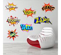 Retro Cool Comic Pop Art Wall Sticker Vinyl Graphic Decal Bedroom Car Super Hero (Boom)