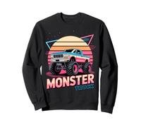 Retro Cool Monster Trucks Fun Boys Sweatshirt