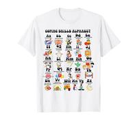 Retro Coping Skills Alphabet Counselor Kid Tee For Family T-Shirt