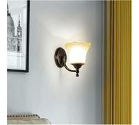 Retro Copper American Country Bedside Lamp Corridor Aisle Quiet Comfortable Lighting Lamp Living Room Wall Lamp,Charming Lighting