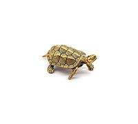 Retro Copper Longevity Tortoise Statue Sculpture Brass Turtle Statuette Figurine Home Office Decor Lucky Feng Shui Bronze Animal Decoration Ornament Crafts Gifts Hand Toy Tea Pets,2 Art collec
