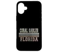 Retro Coral Gables Florida Case for iPhone 16 Plus