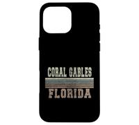 Retro Coral Gables Florida Case for iPhone 16 Pro Max