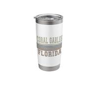 Retro Coral Gables Florida Stainless Steel Insulated Tumbler