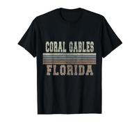 Retro Coral Gables Florida Value Graphic T-Shirt, Men, Black, M