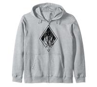 Retro Coral Reef Ocean Nature Marine Life Vintage Style Zip Hoodie