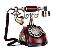 Retro Corded Desk Phone Rotary Dial Landline Telephone With Redial Function Old Style Analog Phone For Home And Office