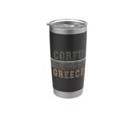 Retro Corfu Greece Stainless Steel Insulated Tumbler