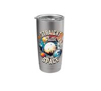 Retro Cosmic Space Planets Galaxy Sci Fi Art Stainless Steel Insulated Tumbler