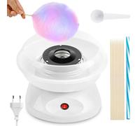 Retro Cotton Candy Machine, 450 W, Cotton Candy Machine, Cotton Candy Machines for Home with Measuring Spoon, Candy Sticks, Ten Sticks (White)