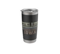 Retro Council Bluffs Iowa Stainless Steel Insulated Tumbler