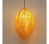Retro Country Style Farmhouse Chandelier E27 Chandelier E27 Hanging Lamp Chandelier Pendant Lightshade Wicker Bamboo Rattan Hand Weaving Restaurant Corridor Bar Light Fixture Light Wall Lamp3 Change