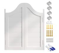 Retro Cowboy Swinging Cafe DoorsWooden HalfWaist Saloon Door for Counter Entrance & Bar Decor Auto Close Hinges 31.5/33.5/35.5/39.4" (White 104 * 100cm)