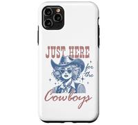 Retro Cowgirl Shirt Just Here for the Cowboys Western Rodeo Case for iPhone 11 Pro Max