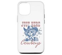 Retro Cowgirl Shirt Just Here for the Cowboys Western Rodeo Case for iPhone 12/12 Pro