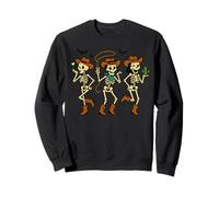 Retro Cowgirl Skeleton Halloween Bachelorette Spooky Bride Sweatshirt